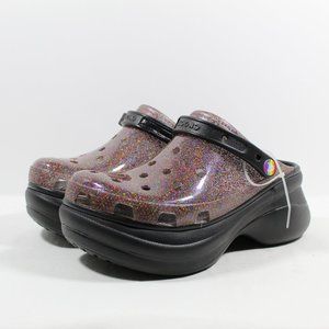 Crocs Women's Classic Bae Pride Translucent Glitter Clog - Purple 9M